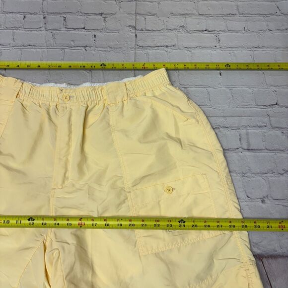 AFTCO Men The Original Fishing Shorts Size 44 Cargo Outdoor Yellow C053 -18 - Picture 3 of 15